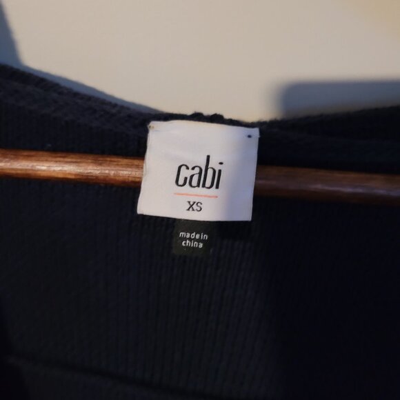 Cabi Open Front Hooded Navy Cardigan SZ XS - Picture 2 of 3